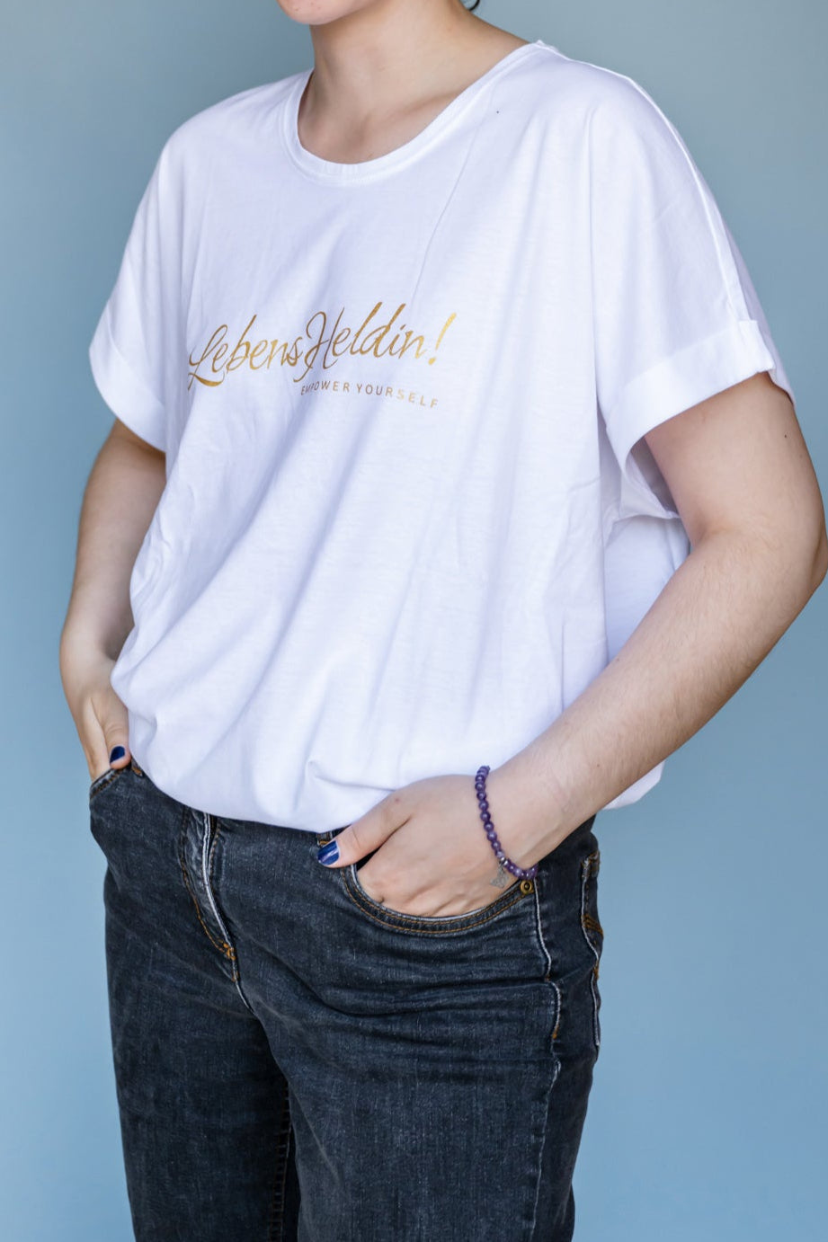 T-Shirt für LebensHeldinnen! in weiss
