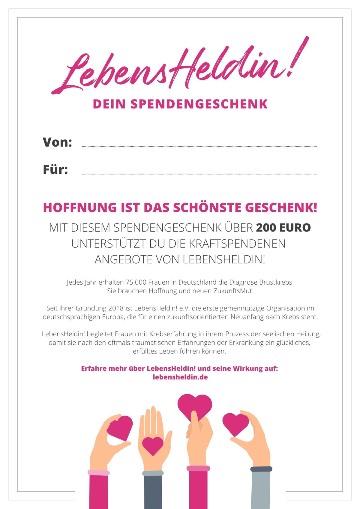 Spenden-Geschenk