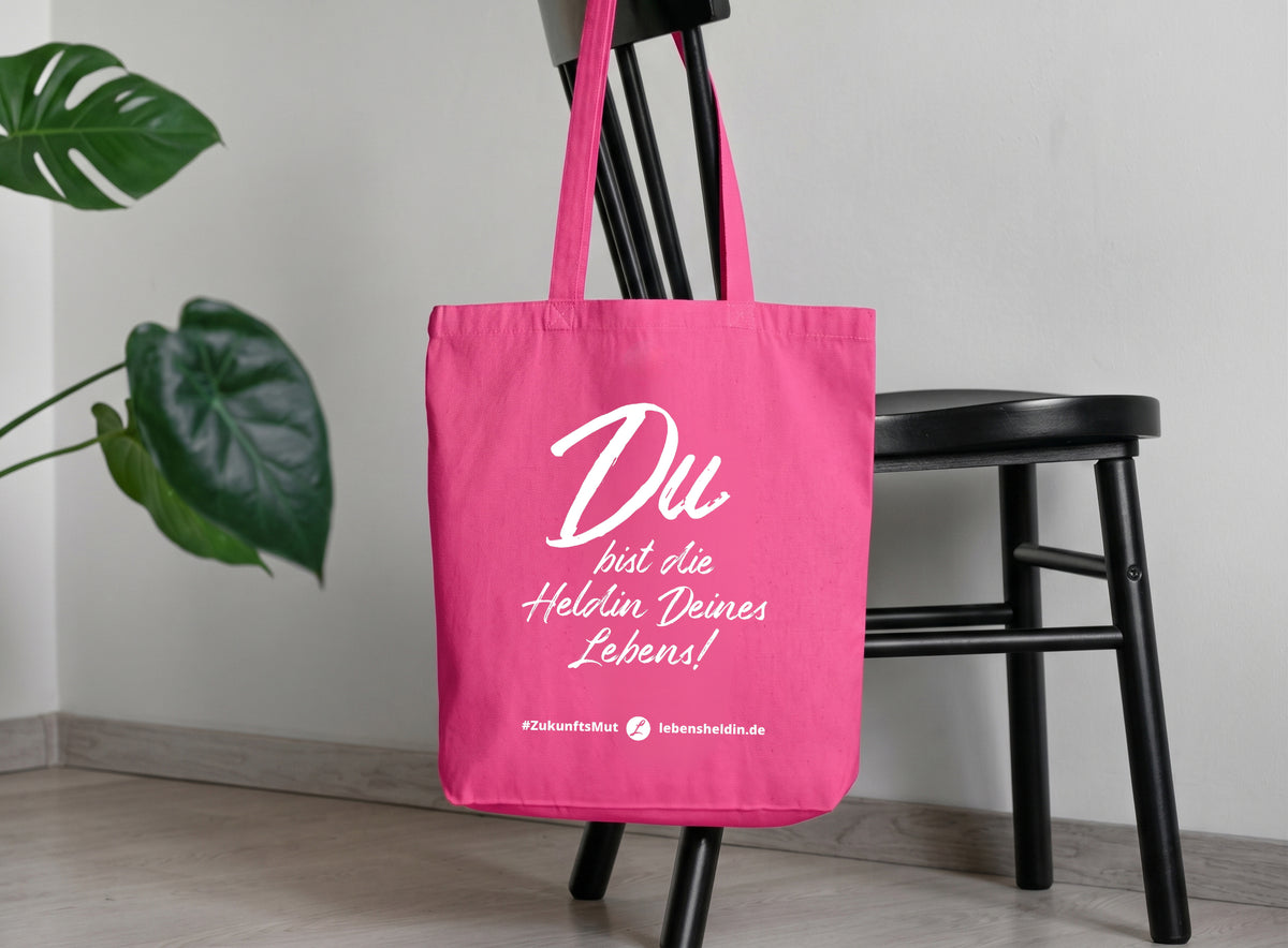 Stofftasche „Du bist die Heldin Deines Lebens"