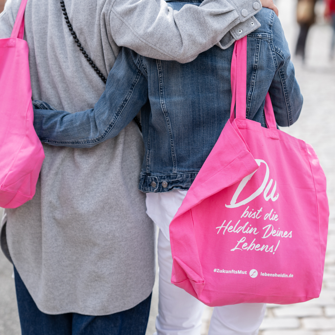 Stofftasche „Du bist die Heldin Deines Lebens"