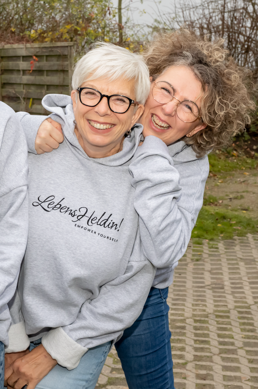Hoodie für LebensHeldinnen! in Grau