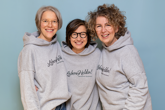 Hoodie für LebensHeldinnen! in Grau